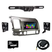 DVD GPS Navigation Bluetooth Radio and Dash Kit for Honda Civic 2006-2011 Taupe with Backup Camera