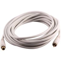 Seismic Audio 25 Foot White Male Female Audio Extension Cable AV RCA Extender Cord (SA-PGSR25White)