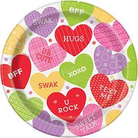 Candy Valentine's Day Dinner Plates, 8ct