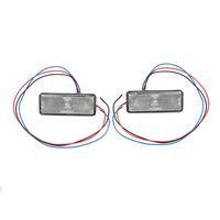 Quaant 2x Universal Car ATV SUV 12V Red 24 LED Stop Fog Tail Brake Light Lamp Bulb (White)