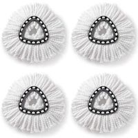 Zippem Home Household White Easy Wring Spin Mop Refill Steam Mops