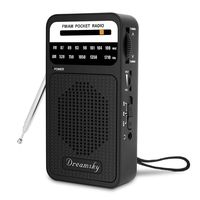 DreamSky Pocket Radios, Battery Operated AM FM Radio with Loud Speaker, Great Reception, Earphone Jack, Best Gifts for Elderly, Portable Transistor Radio for Walking, Camping