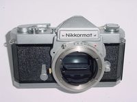 Nikon Nikkormat FT chrome body SLR film camera; no lens included