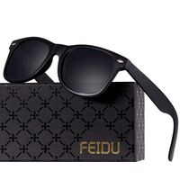 Polarized Sunglasses for Men Retro - FEIDU Polarized Retro Sunglasses for Men FD2149 (black-matte)