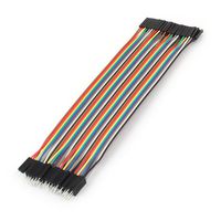 uxcell Female Male 40P 2.54mm 20cm Jumper Wire Ribbon for Arduino Breadboard
