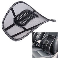 Alien Tech Car Seat Chair Back Massage Lumbar Support Back Waist Cushion Mesh Cloth Ventilate Cushion Pad for Car Office Home Car Styling Lumbar Pillow Black