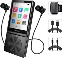 16GB MP3 Player with Bluetooth, Portable Music Player with FM Radio Voice Recorder with Armband for Running, Metal Button MP3 Player Expandable Up to 128GB