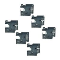 KCMYTONER Compatible for DYMO D1 Label 45021 1/2" 12mm Labels Tape use in LabelManager 160 280 420P PnP 260P 360D Wireless Plug n Play, LabelWriter 450 Duo - White on Black,6 Pack