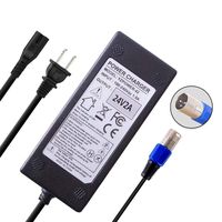 Abakoo Mobility Electric Bike Wheelchair 24V 2A Battery Charger for Jazzy, Pride Hoveround, S300 S350 S400 S500 S650, Ezip 400 500 650 750 900 Mountain Trailz, Shoprider, Go-Go Elite