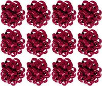 The Gift Wrap Company 12 Count Decorative Confetti Gift Bows, Medium, Burgundy (12/pkg) Pkg/1