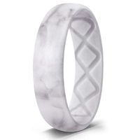 Egnaro Inner Arc Ergonomic Breathable Design, Silicone Wedding Ring for Women, Women's Silicone Wedding Band