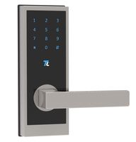 TurboLock TL-100 Bluetooth Smart Lock with in-App Monitoring, Sending and Managing Unlimited eKeys; Weather Sealed, Keyless, Includes Mini Keycards (Brushed Nickel)