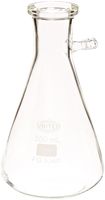 United Scientific FG5340-500 Borosilicate Glass Heavy Wall Filtering Flask, Bolt Neck with Tubulation, 500ml Capacity