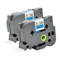 P Touch Label Tape 2Pack TZ551 TZo551 Cartridge Label Orison Black on Blue Labeling Cassette Refills,24mm x 26.2Feet, Compatible for Brother Label Maker