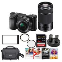 Sony a6000 Mirrorless Camera with 16-50mm and 55-210mm Lens Bundle