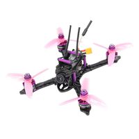 HGLRC XJB145 FPV BNF Racing Drone 145mm Carbon Fiber Frame Kit OSD F4 Flight Controller 1407 3600KV Brushless Motor 28A 4 in 1 ESC 350mW Switchable VTX (Pink with Frsky XM+ Receiver )