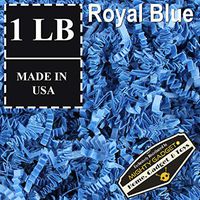 Mighty Gadget (R) 1 LB Royal Blue Crinkle Cut Paper Shred Filler for Gift Wrapping & Basket Filling