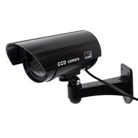 4VWIN Dummy Camera - CCTV Security System Style Theft Deterrant with LED Recording Light Black