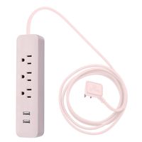 Globe Electric 78356 Designer Series Power Strip, Rose