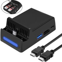 HEYSTOP Dock for Nintendo Switch with HDMI Wire, Nintendo Switch Dock Replacement 1080P Mini Charging Station with HDMI Cable, USB 3.0 high-Speed TV Docking Station with 4 Game Card Storage