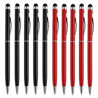 Stylus Pens for Touch Screens,UROPHYLLA 10pcs Universal 2 in 1 Capacitive Stylus Ballpoint Pen for iPad,iPhone,Samsung,HTC,Kindle,Tablet,All Capacitive Touch Screen Device -Black+Red