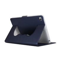 TechCode 2018 New iPad Rotating Cover 9.7, Premium PU Leather Solid Color Lightweight Slim-Fit Folding Flip Stand Folio Cover Protective Case for iPad air/ 2017/2018 New iPad 9.7 inch,Dark Blue