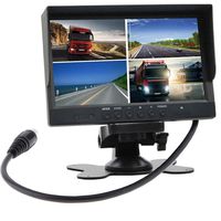 mondeyo 9 Inch Quad Split Monitor 1024x600 Resolution HD Screen TFT LCD Video Displays for Home CCTV Surveillance Security System, Anti-Glare Style Parking Dashboard Monitor for Car Backup Camera