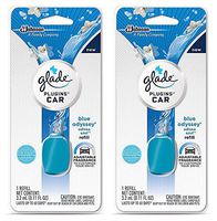 Glade Plugins Car Refill - Blue Odyssey - Net Wt. 3.2 mL (0.11 FL OZ) Per Refill - Pack of 2 Refills