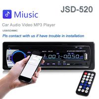 Car Stereo Radio 60Wx4 Output Bluetooth FM MP3 Stereo Radio Receiver Aux with USB SD and Remote Control L-JSD-520