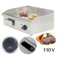 20'' Commercial Countertop Griddle - PROMOTOR Electric Griddle Tools Stainless Steel Electric Thermomate Grill BBQ Plate