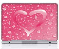 Meffort Inc 17 17.3 Inch Laptop Notebook Skin Sticker Cover Art Decal (Included 2 Wrist pad) - Raindrop Heart