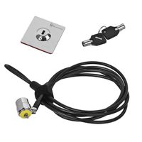 SUHOO Laptop Cable Lock, 2 Keys Stainless Steel iPad Locking Kit with High Adhesiveness Anchor Plate, Anti Theft Combination Lock for Laptop, Tablet, Smart Phone and Other Devices.