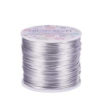 BENECREAT 12 17 18 Gauge Aluminum Wire (18 Gauge,492 FT) Anodized Jewelry Craft Making Beading Floral Colored Aluminum Craft Wire - Silver