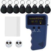 Homsafe 125khz RFID Writer RFID Cards Reader Pro II/Pro III Handheld RFID ID Card Writer Copier Duplicator with Readable& Rewritable 2PCS 3M Sticker Cards 8pcs Fob Tags 4pcs RFID Card