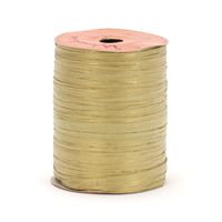 Berwick Offray Matte Holiday Gold Raffia Ribbon, 1/4'' Wide, 100 Yards