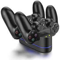 ICESPRING Playstation 4 Charger Kit, PS4 Dual USB Charging Charger Dock Station Stand for PS4 Controller