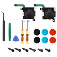 Stzonece 3D Analog Sensor Stick Joystick Maintenance Switch NS Joy-Con 19PCS Parts kit Compatible with Left or Right Joy-con Controller/Military Grade Plastic and Metal /