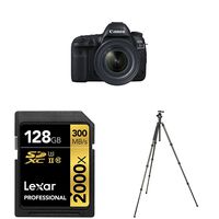Canon EOS 5D Mark IV Full Frame Digital SLR Camera with EF 24-70mm f/4L IS USM Lens Accessory Bundle
