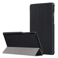Ugood 2018 Hot Selling Tri-Fold Stand Flip Leather Case Slim Case For Lenovo Tab E8 TB-8304F 8 Tablet (BLACK)