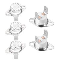 uxcell KSD301 Thermostat 250°C 10A Normally Closed N.C Adjust Snap Disc Temperature Switch for Microwave,Oven,Coffee Maker,Smoker 5pcs