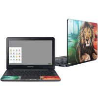Mightyskins Skin Compatible with Samsung Chromebook 3 11.6" - Split Lion | Protective, Durable, and Unique Vinyl Decal Wrap Cover | Easy to Apply, Remove, and Change Styles | Made in The USA