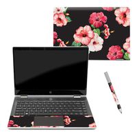 MightySkins Skin Compatible with HP Pavilion x360 14" (2018) - Hibiscus | Protective, Durable, and Unique Vinyl Decal wrap Cover | Easy to Apply, Remove, and Change Styles | Made in The USA