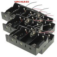 D Size Cell Battery Holder Case with Two Wires (10PC-D3)