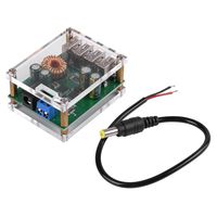 Akozon DC-DC 7-60V to 5V 5A 4USB Output Buck Converter Step Down Power Supply +Case