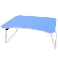 Jerry&Maggie - Laptop Desk Wood Round Edge Lapdesk Game Table - Foldable Portable on Bed Sofa Party Computer Play Table Lazy Personal Desk | Aristocratic blue