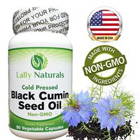 Black Seed Cumin Oil Supplement - 500mg - Non-GMO - Pure Nigella Sativa - Cold Pressed - Healthy Blood Sugar - Kalonji Oil, Healthy Blood Cholesterol Contains Thymoquinone - 90 Vegetable Capsules