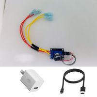 Voice Control Your Fireplace. 5 Volt Relay Switch KIT. Works with Any Smart Outlet. (Relay Kit - with Power Adapter and 12" Micro USB Cable)