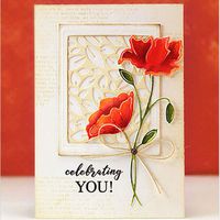 Cutting Dies for Card Making Flowers,Metal Die Cuts Embossing Stencil for Scrapbooking DIY Album Paper Cards Art Craft Decoration for Mother's Day Valentine's Day,4.49x2.29 inch