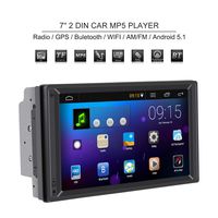 Car Stereo Radio MP5 Player,Keenso 7 Inch 2 Din Multi-Function Stereo Radio MP5 Player with GPS Navigation Multimedia Touch Screen Bluetooth WIFI Hands-Free Call Answering AM/FM(Europe)
