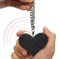 Guard Dog Security Heartbeat Keychain Alarm for Women, 130dB Siren, Personal Defense Alarm (Black)